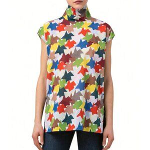 Akris Kinderstern Star Top Rainbow Blouse Imi Knoebel Geo Dots Cotton 6